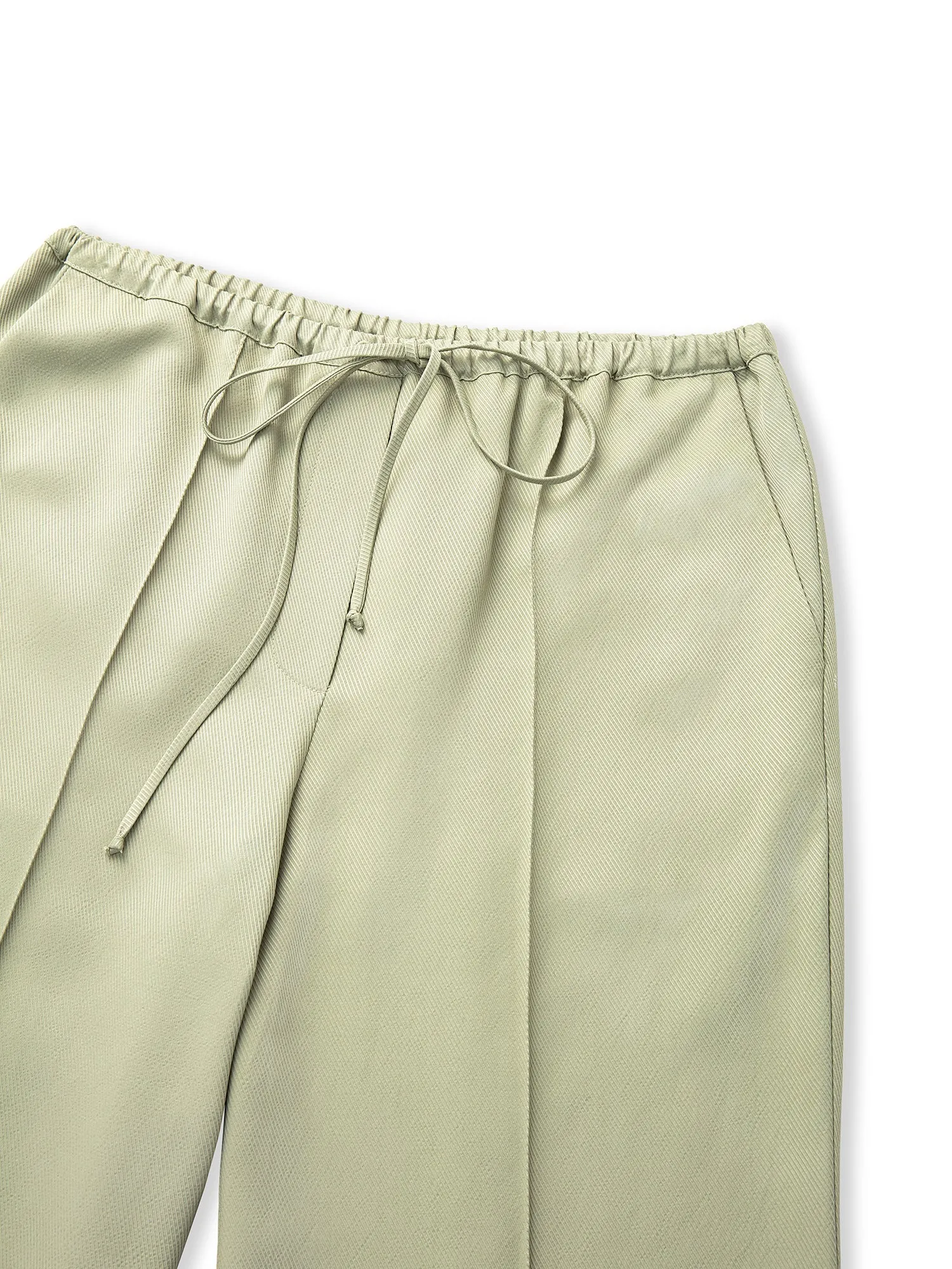 Ipekyol Wide Leg Fit Trousers With Ribbed Stitching Light Khaki