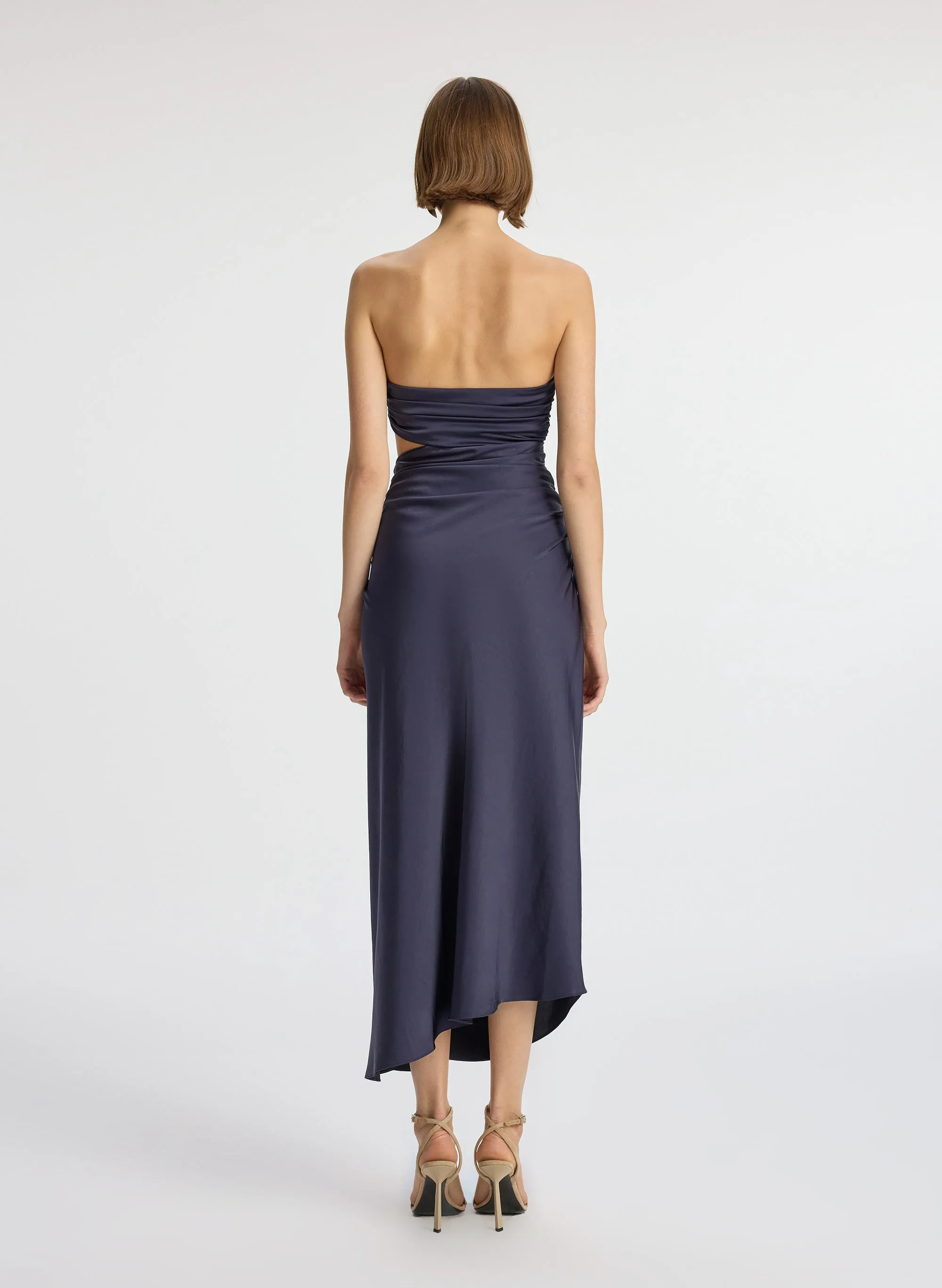 Josefine Strapless Satin Dress