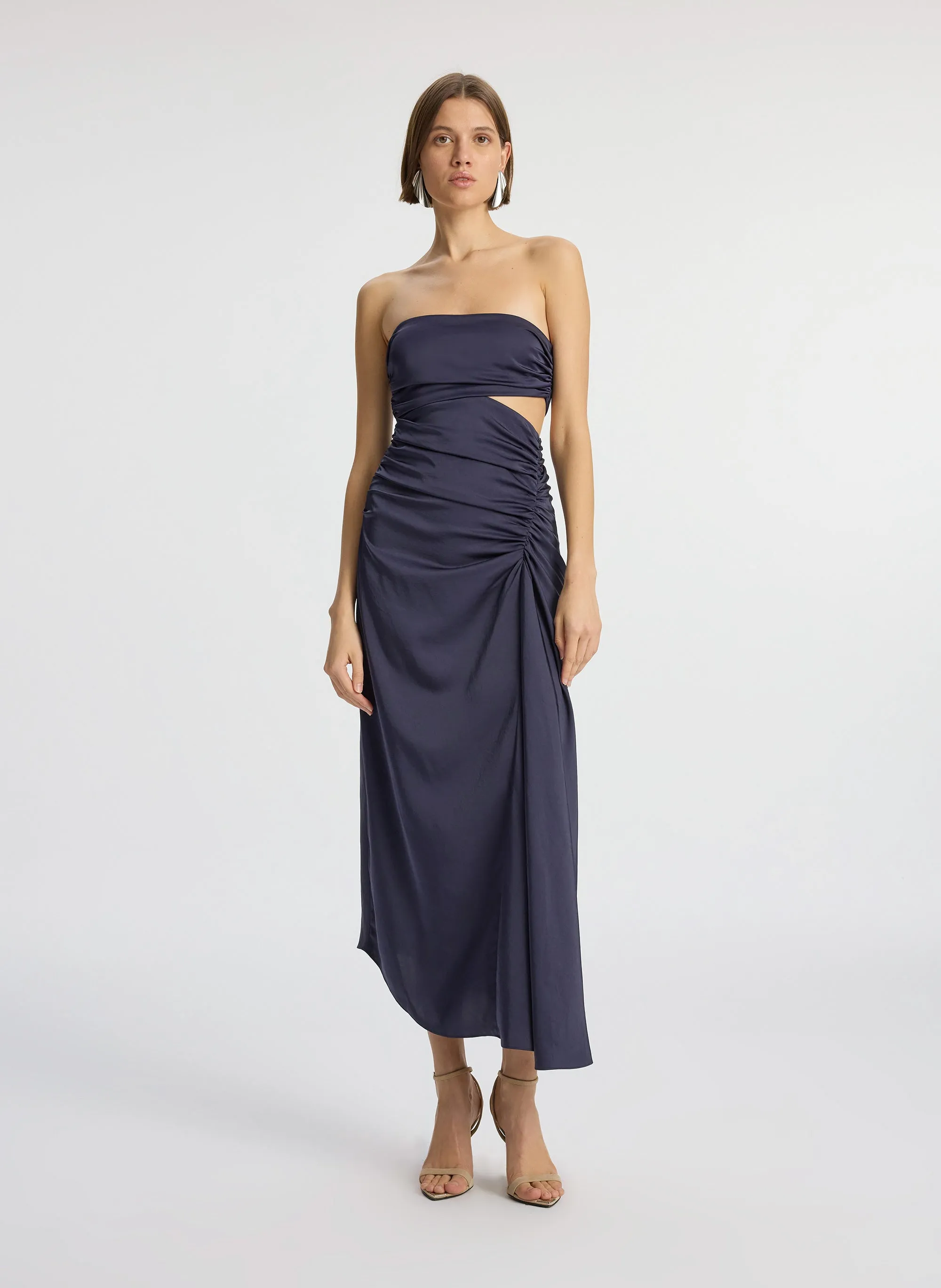 Josefine Strapless Satin Dress