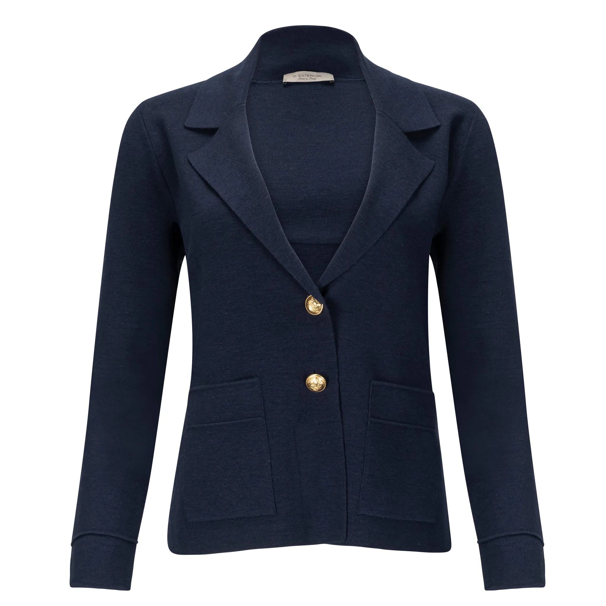 Knit Blazer - Navy