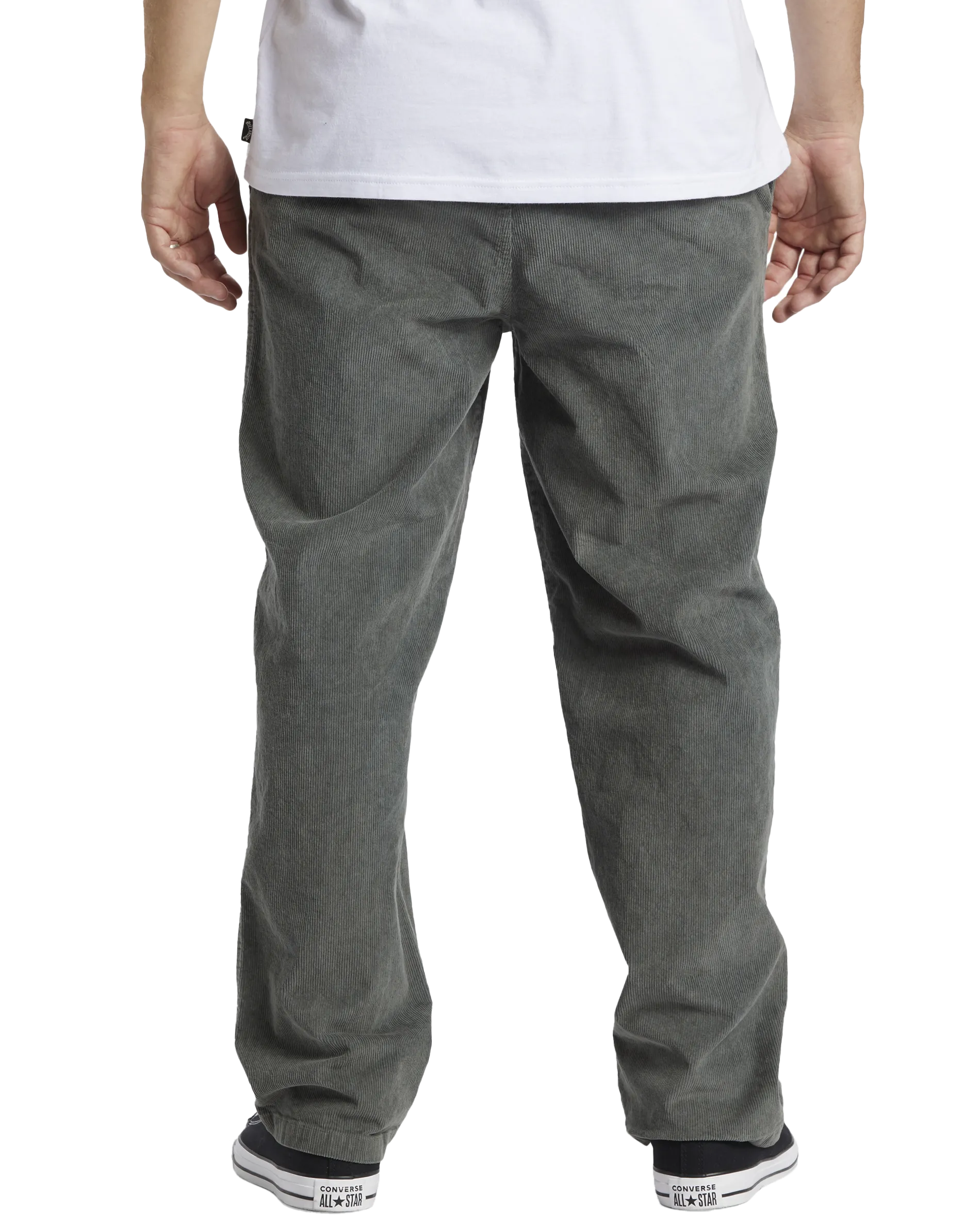 Larry Cord Trousers in Slate Green