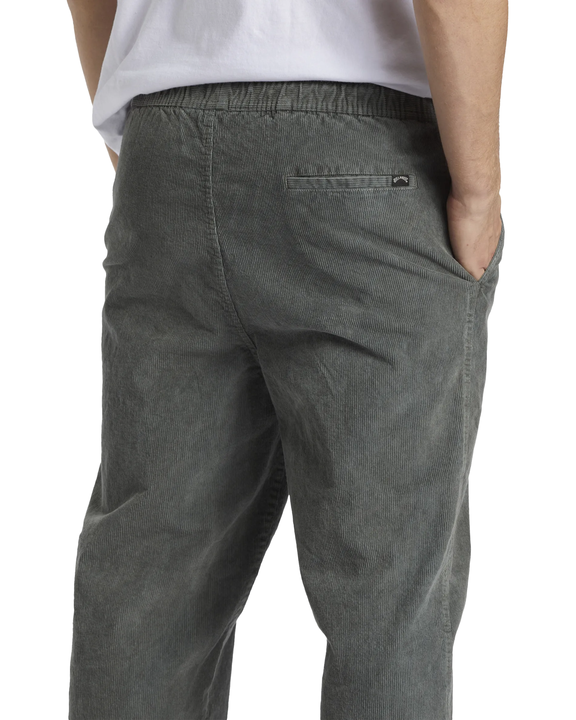 Larry Cord Trousers in Slate Green