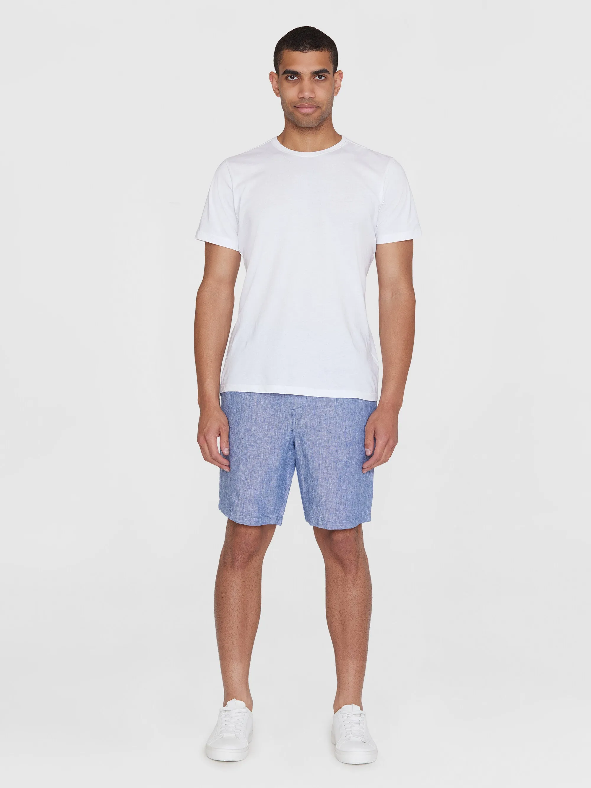 Loose Linen shorts - Moonlight Blue