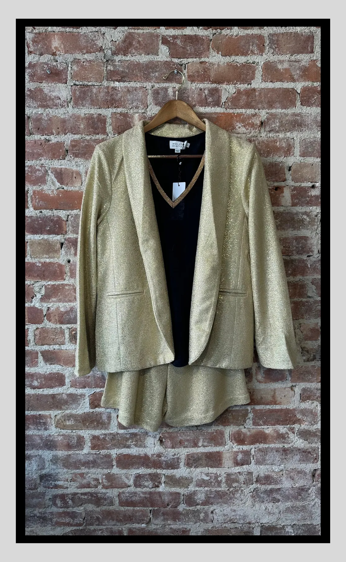 Lustrous Peplum Blazer Collection in Gold and Emerald