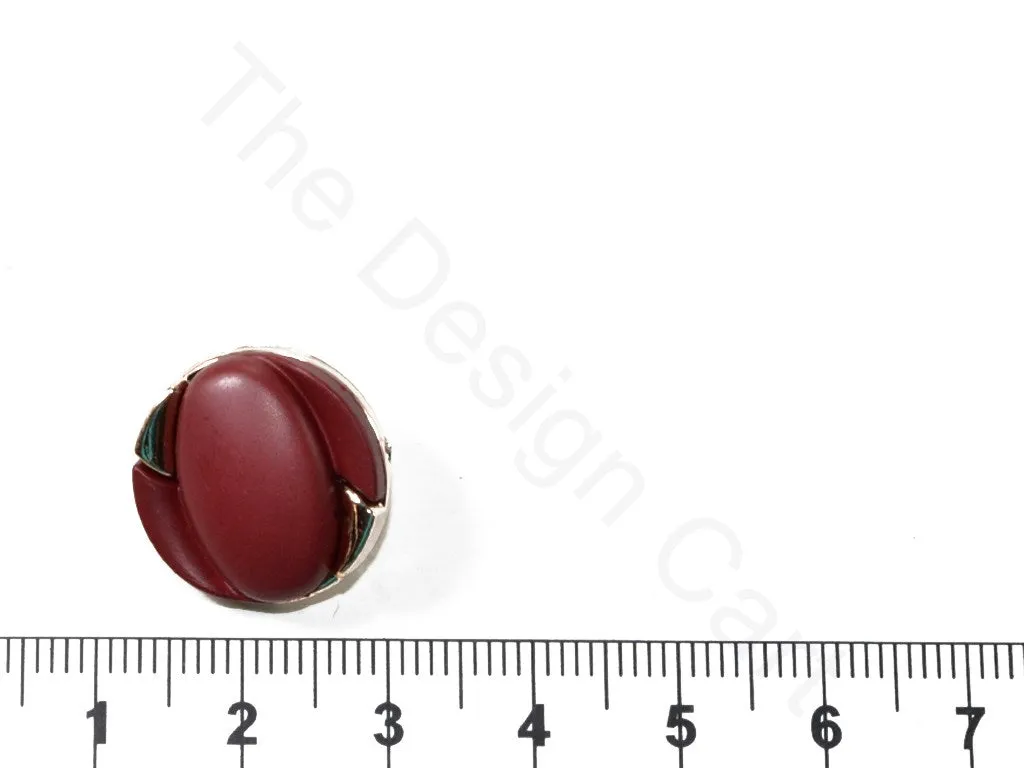 Maroon Plain Matte Acrylic Coat Buttons