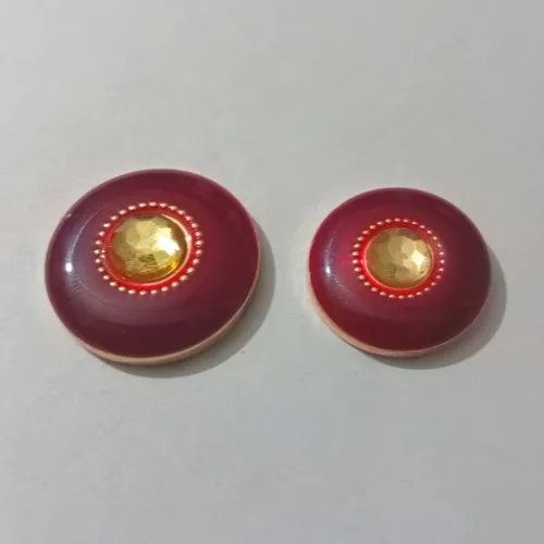 Maroon Stone Studded Designer Buttons