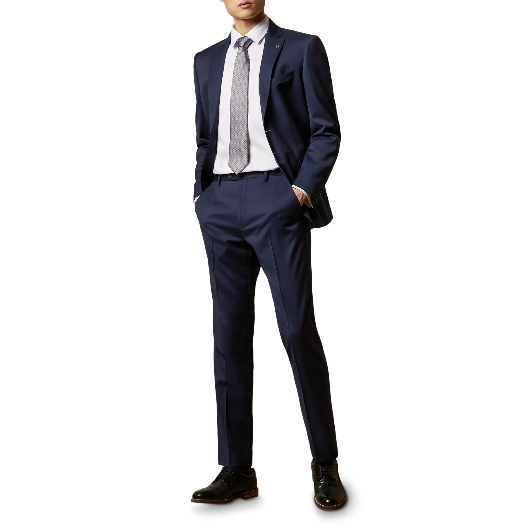 Men Mps-Franct-Modern Fit Debonair Suit Trouser - Navy