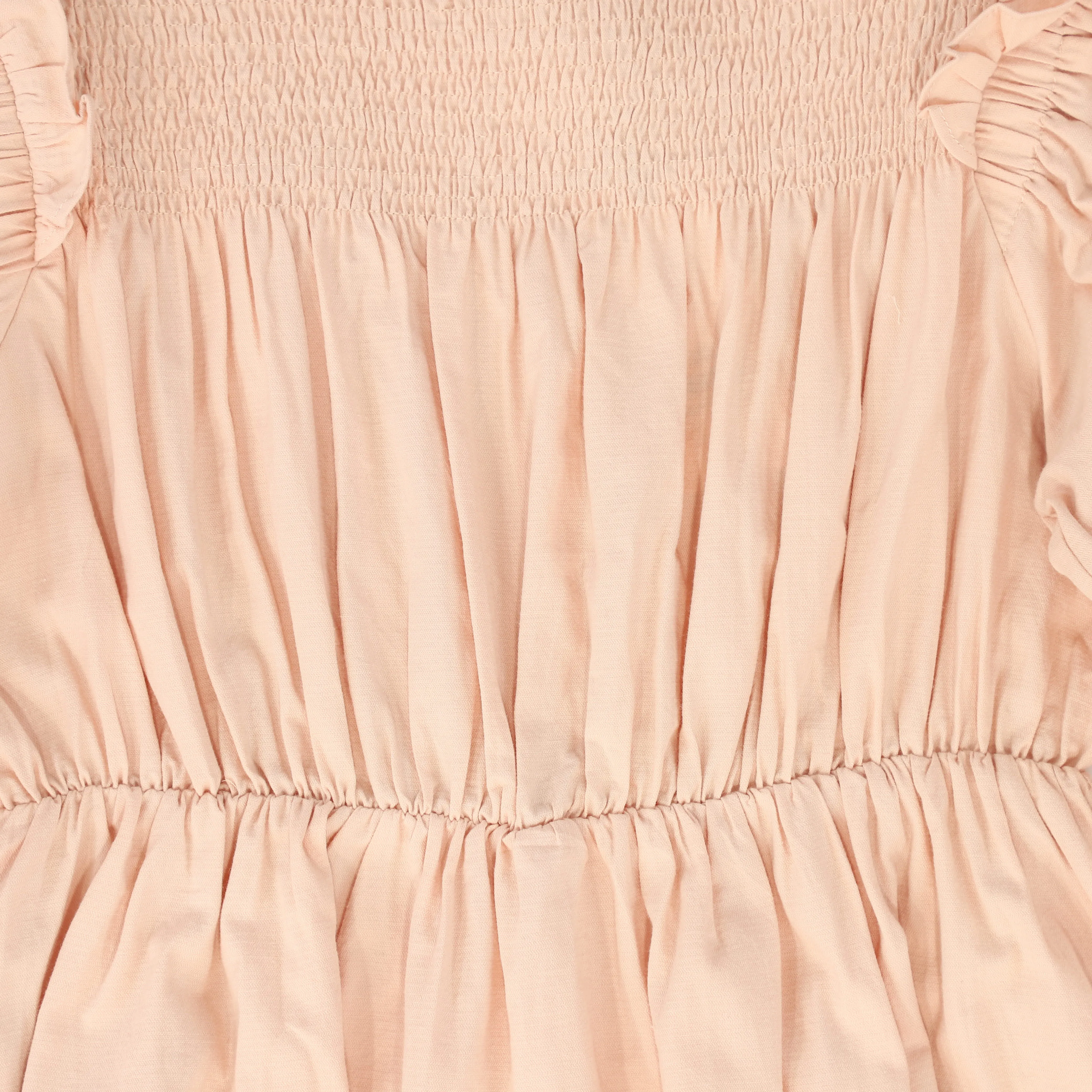 MINIMAL PINK SMOCKED WAISTED DRESS [FINAL SALE]