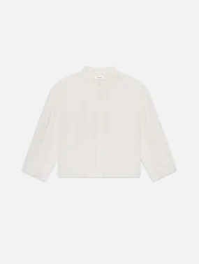 Modern Puff Sleeve Shirt -- White