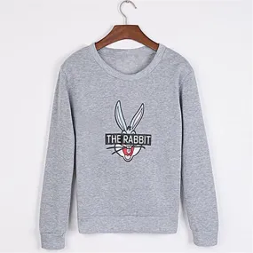 New Autumn Winter Women Fashion Cute Cartoon Bugs Bunny Printed Sweatshirts Loose Casual Female Hoody Coat Hoodies KH982881