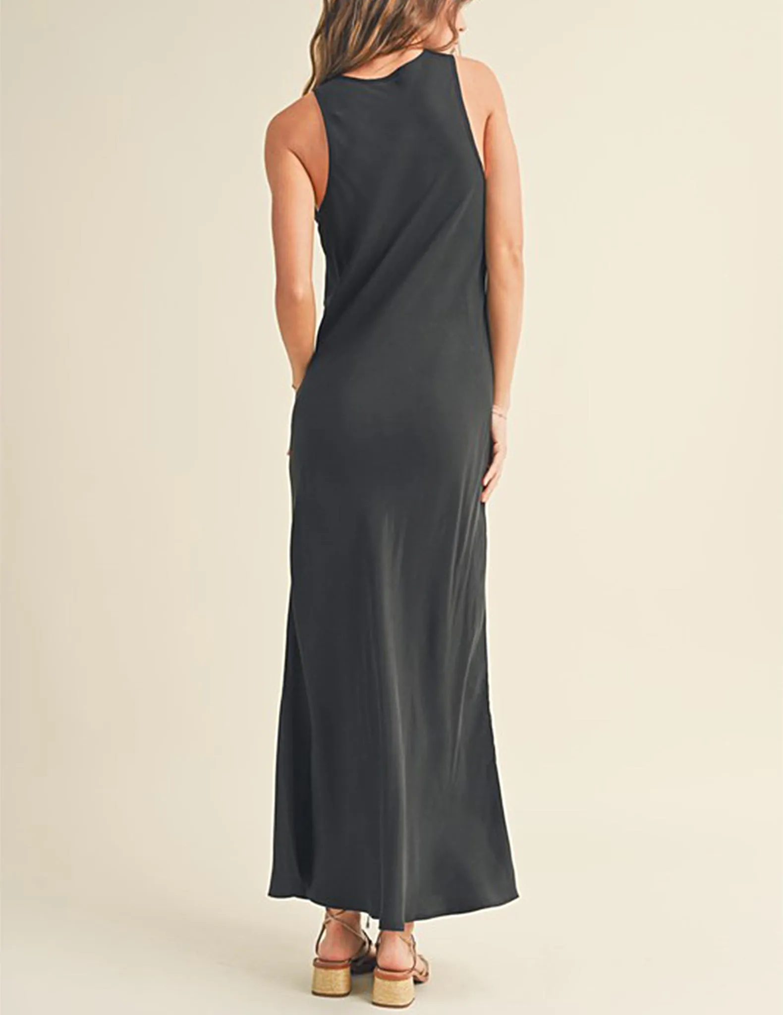 Oana Minimal Silken Tank Dress