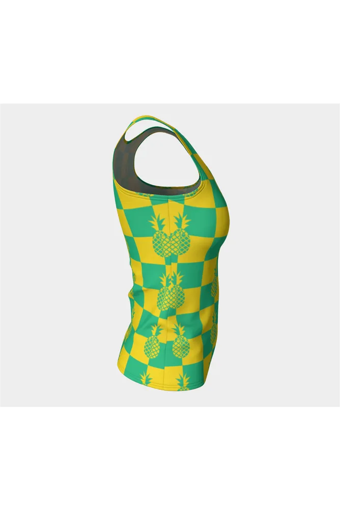 Pineapple Matrix Fitted Tank Top