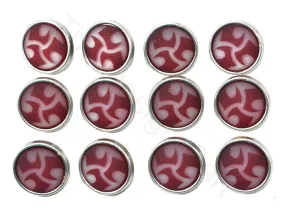 Red Abstract Acrylic Coat Buttons