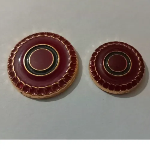 Red Multicolor Designer Metal Buttons