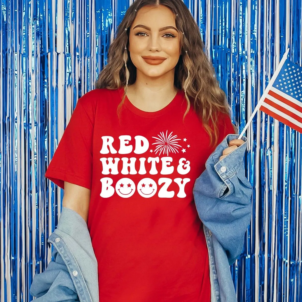 Red white and Boozy Tee