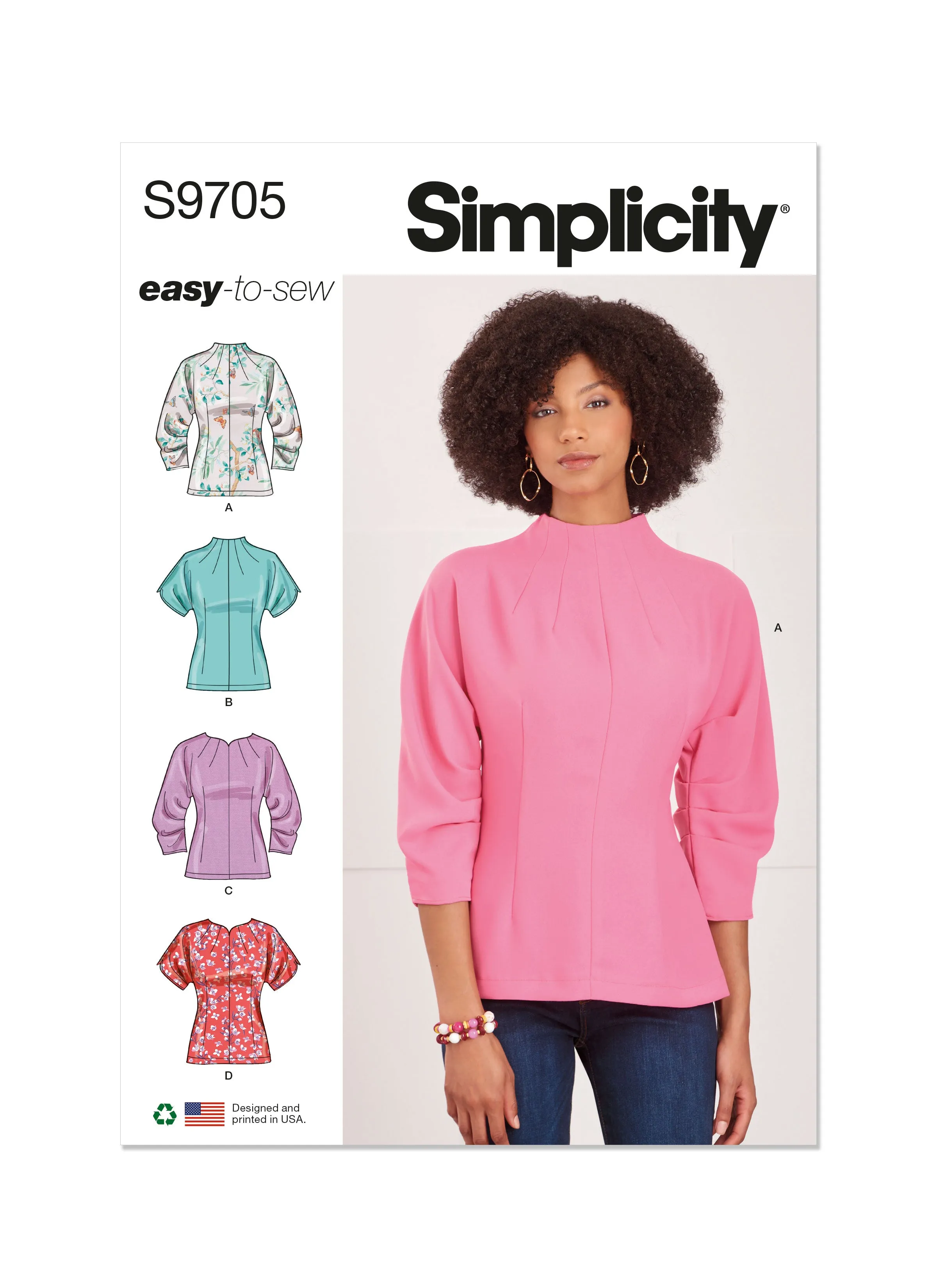 Simplicity 9705 Tops Sewing pattern