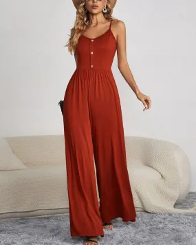 Sling Sleeveless Loose Jumpsuit