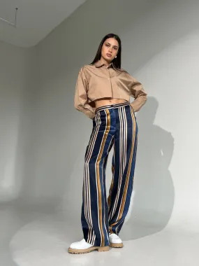 Striped modern pants