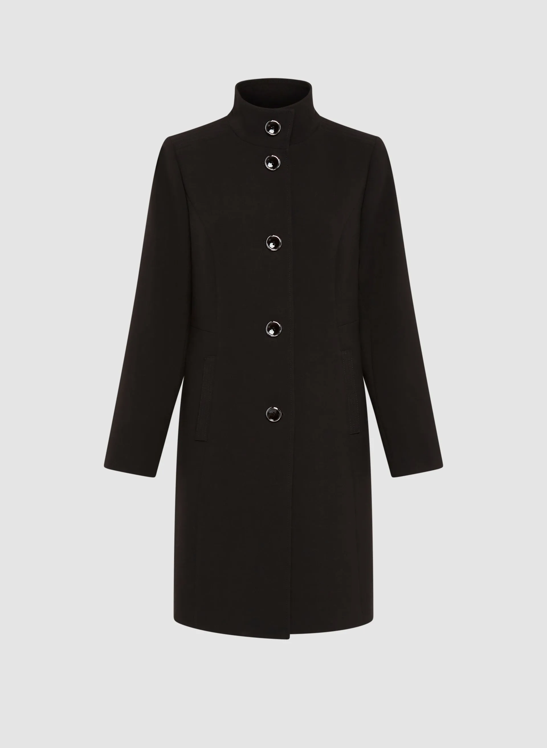 Structured Button Front Coat