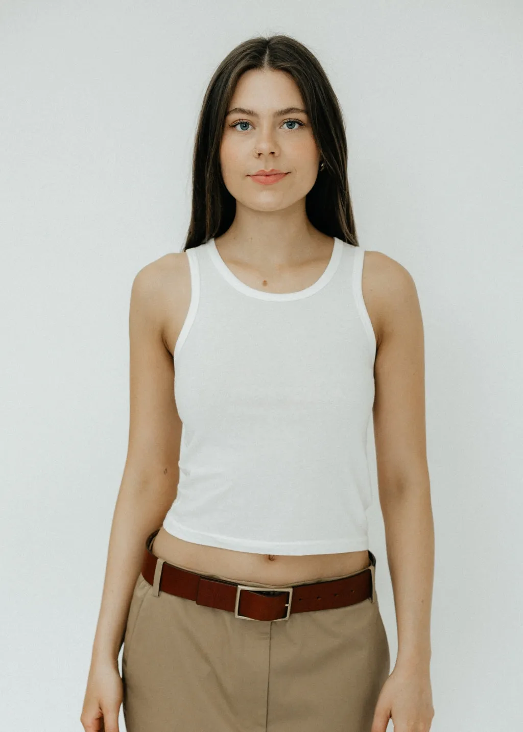 Éterne Fitted Tank in Ivory