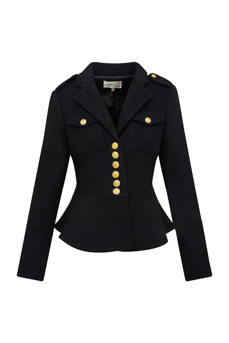 Theda Wool-Blend Military Jacket