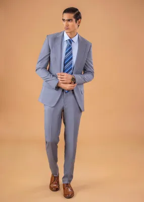 Two Piece Suit - Notch Lapel - Light Gray