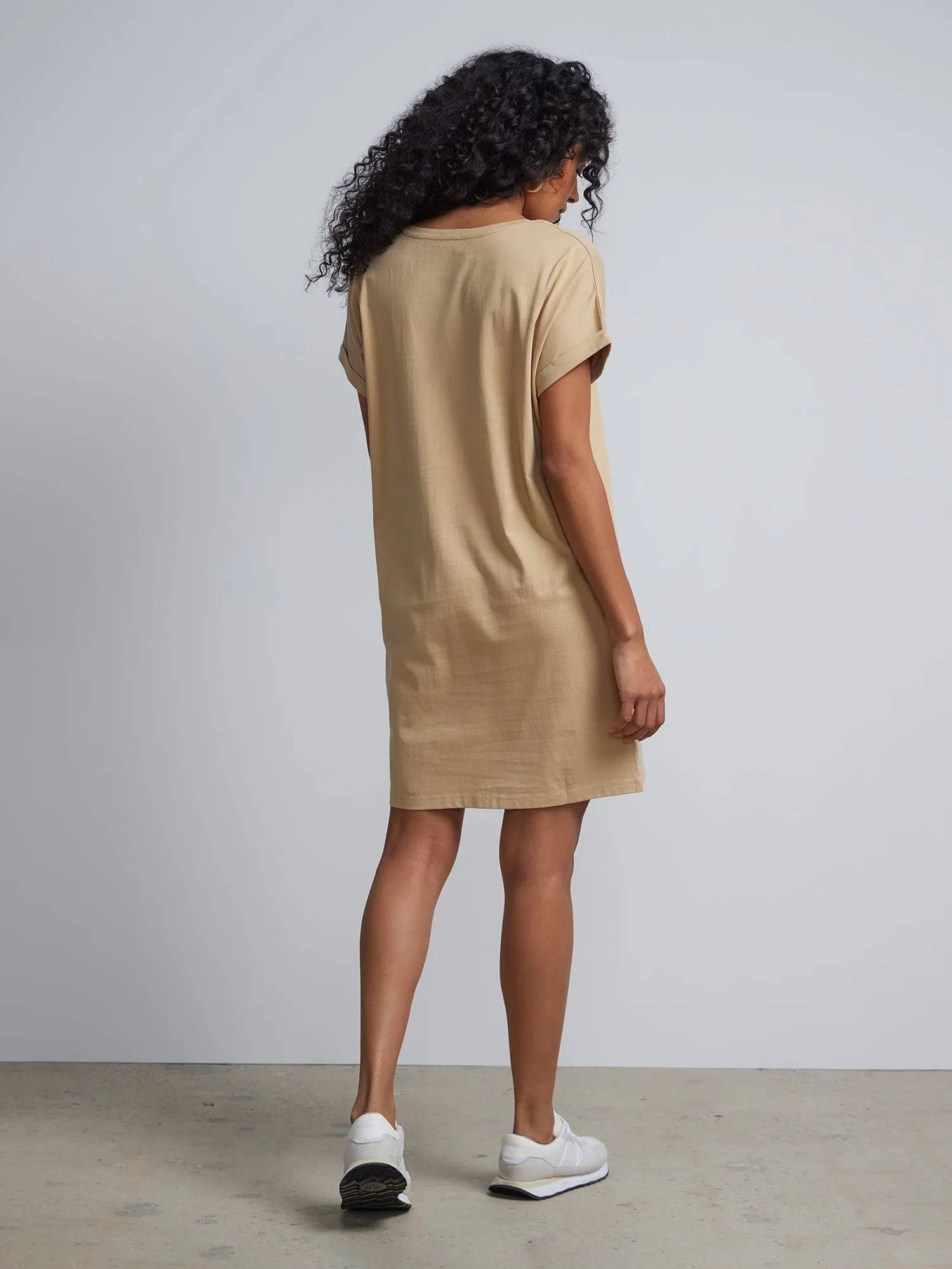 V-Neck T-shirt Shift Dress