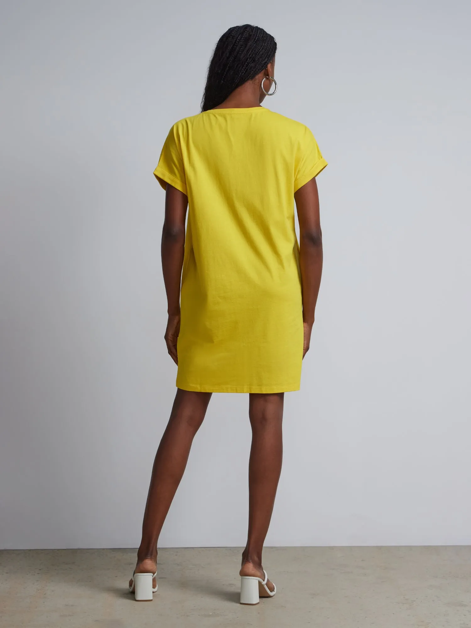 V-Neck T-shirt Shift Dress