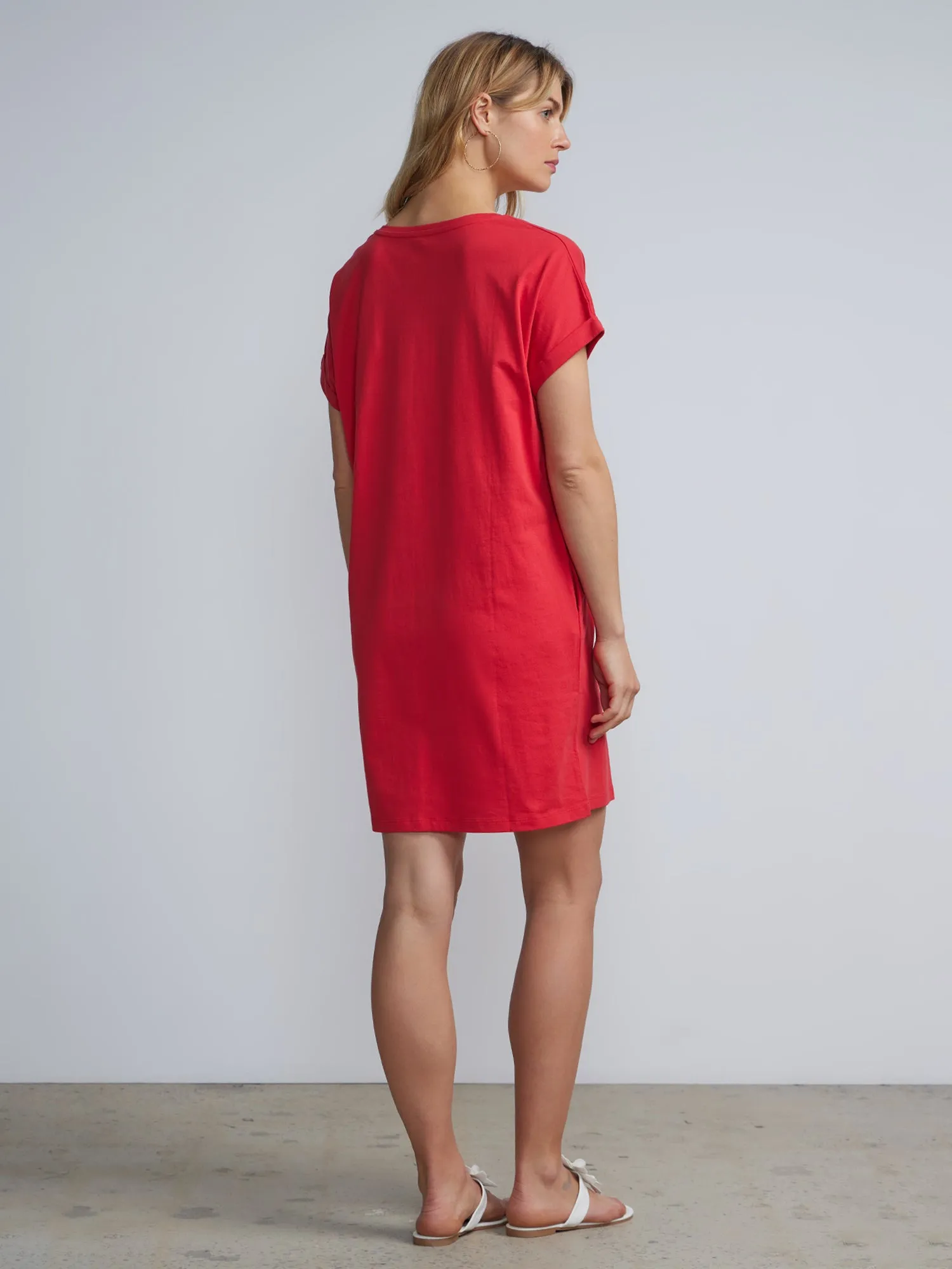 V-Neck T-shirt Shift Dress