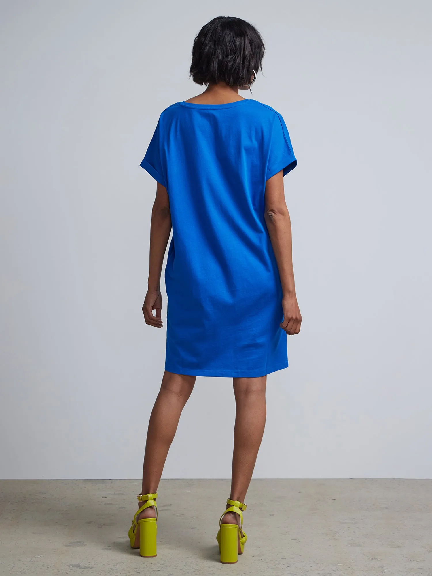 V-Neck T-shirt Shift Dress