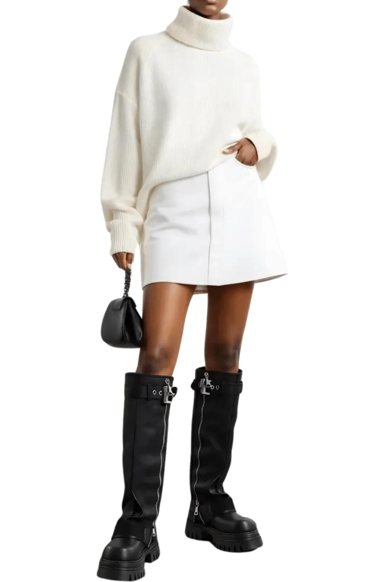 Women's Fashion Belt Buckle Knee High Boots Ladies Elegant Platform Long Pipe Booties Casual Women's Knee High Booties