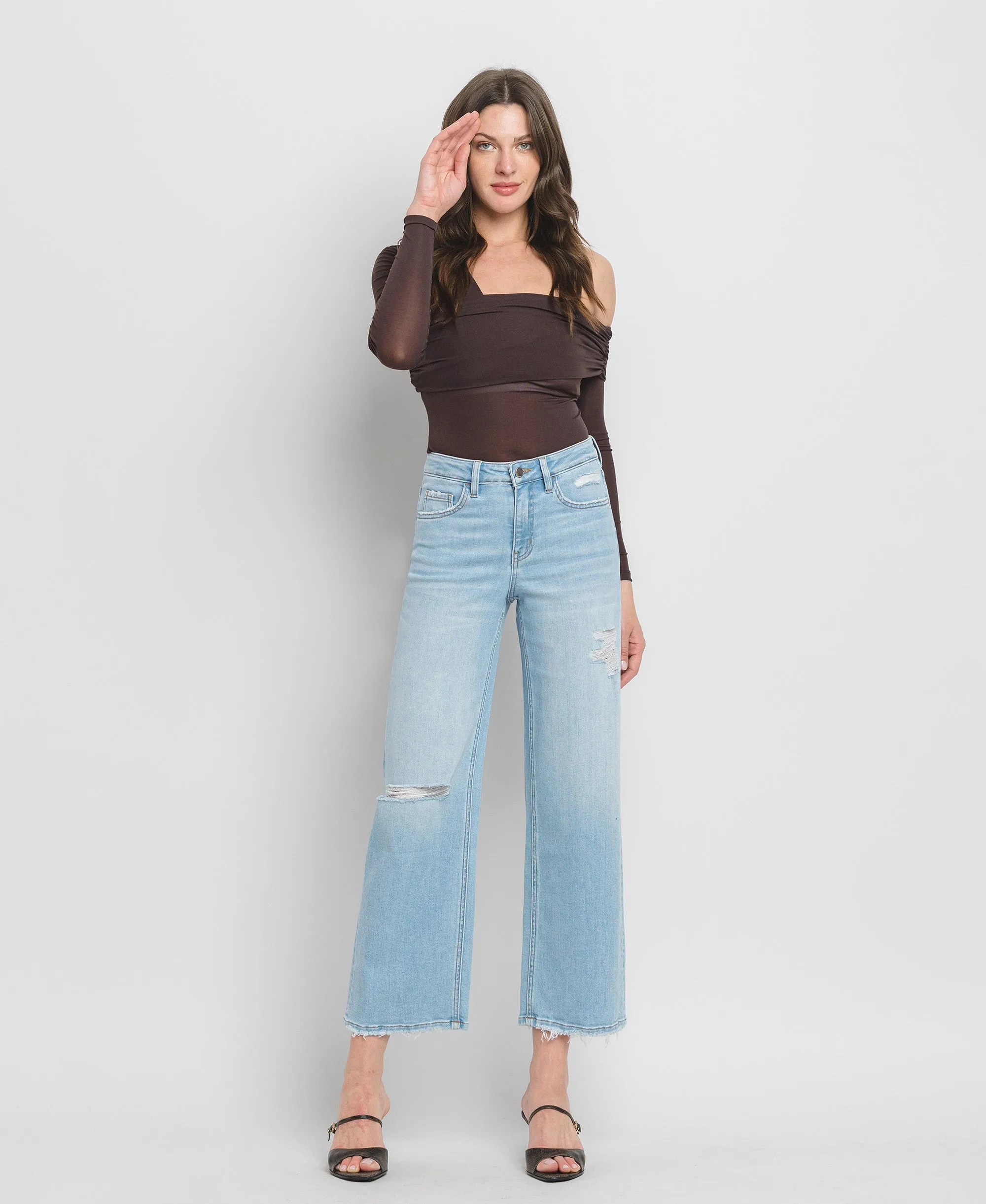 Woo - High Rise Wide Leg Jeans