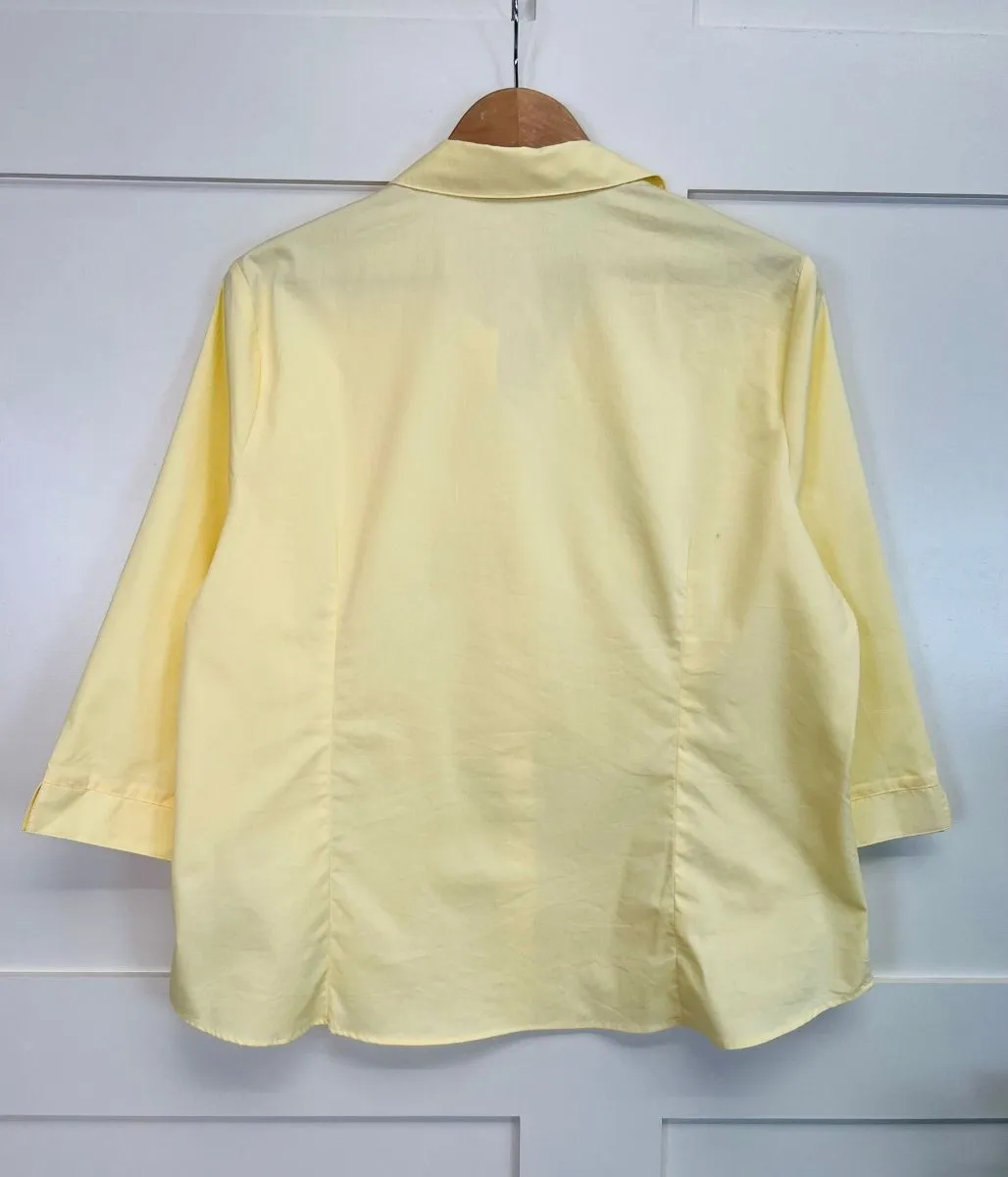 Yellow Cotton Rich Fitted Shirt