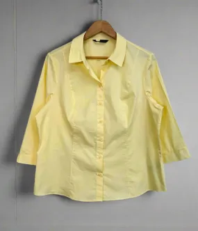 Yellow Cotton Rich Fitted Shirt